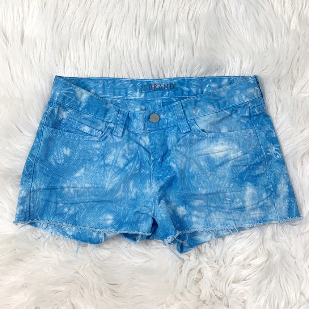 J Brand Blue Tie Dye Cut-Off Shorts